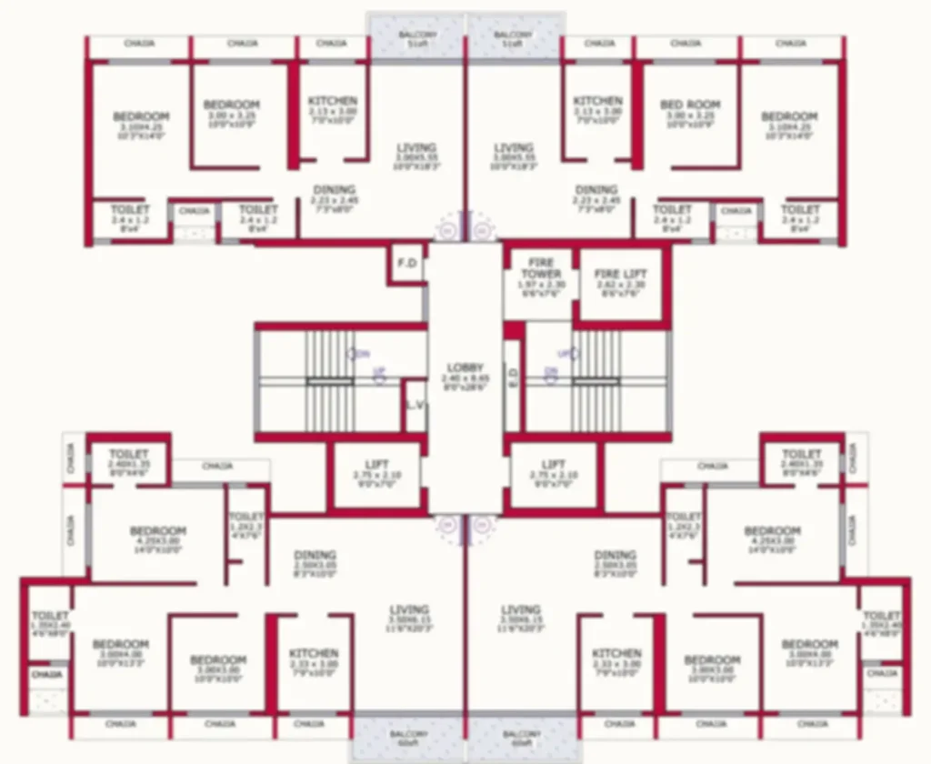 Juhi Empressa sanpada floor plan